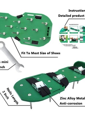 1 Pair Lawn Aerator Shoes Sandals Grass Spikes Nail Cultivat
