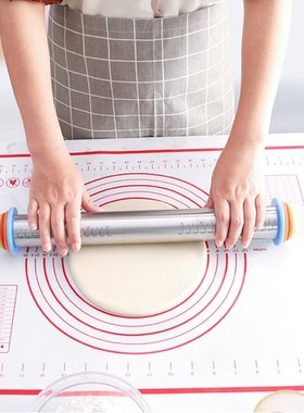 Adjustable Rolling Pin With Dough Mat Fondant Cake Pastry Th