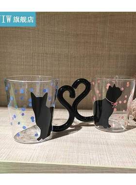 1pc Heat Resistant Glass Coffee Cup Creative Cartoon Printin