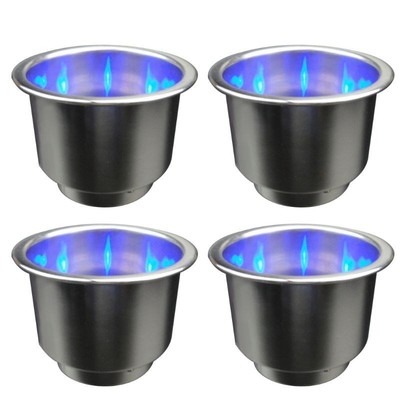 Car LED Stainless Steel Cup Holder Beverage Cup Holder Marin