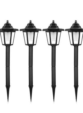 4PCS LED Garden Lamp Solar Powered Hexagonal Pathway Night