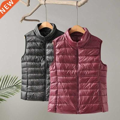2022 New Autumn Women Ultra Light Down Vest White Duck Down