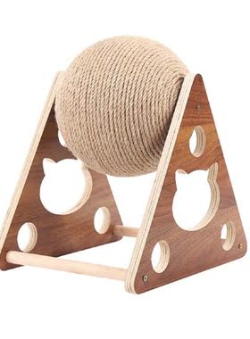 Cat Scratching Toy Wood Sisal Cat Scratcher With Ball Cat