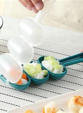 Rice Ball Mould Shaker with Rice Paddle Sushi Roll Maker