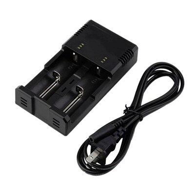 New I2 Charger Battery Box   US Plug Cable for LED Flashligh