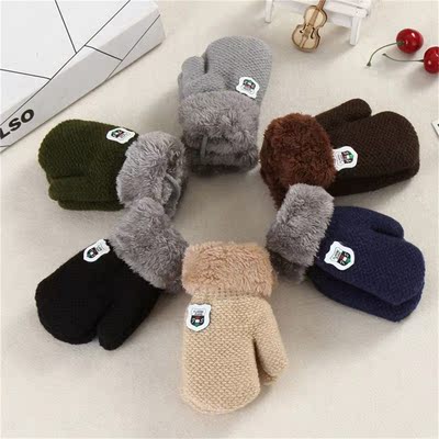 New Arrival Winter Baby Boys Girls Knitted Gloves Warm Rope