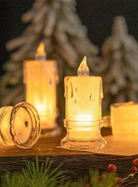 Flameless Crystal LED Candle Light Bright Operated Tea