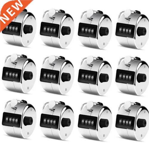 12 Pcs Hand Tally Counter 4-Digit Lap Counter Clicker, Manua