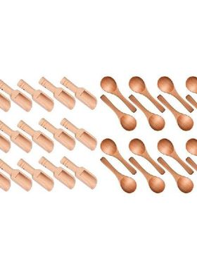35Pcs Small Wooden Spo On Tasting Spo On Condiments