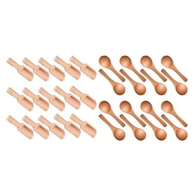 35Pcs Small Wooden Spo On Tasting Spo On Condiments
