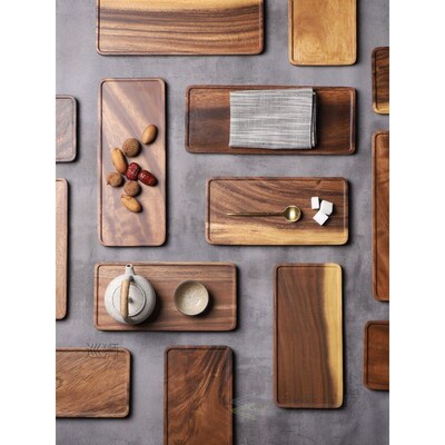 Acacia Rectangle Wooden Tea Tray Serving Table Plate Snacks