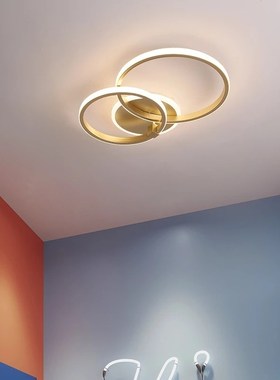 Nordic Gold Luster Led Round Ceiling Chandelier for Bedroom