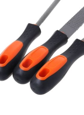 3Pcs/Set Wood Rasp Steel File Carving Flat Round Semi-circul