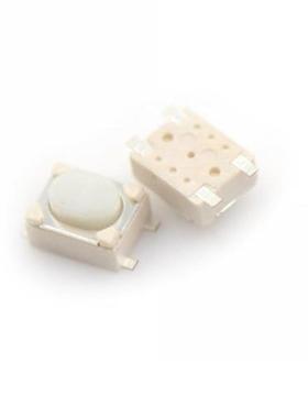 50pcs/lot Micro Button Tact Switch SMD 4Pin 3X4X2.5MM White