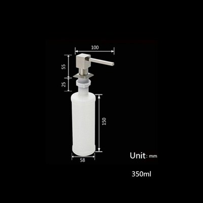 304 Stainless steel Sink Black Soap Dispenser ABS  Bottle Ki