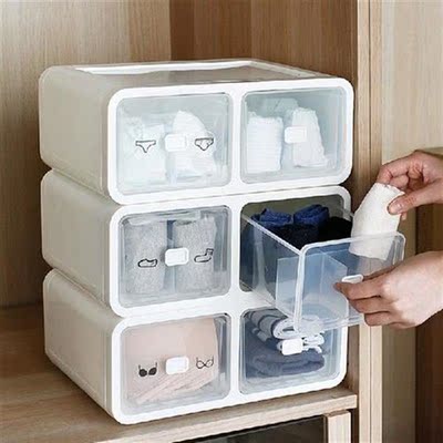 Drawer Type Lattice Bra Underwear Panties Socks Finishing