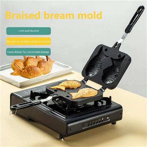 2 Molds Taiyaki Baking Mold Non-Stick DIY Fish Shaped