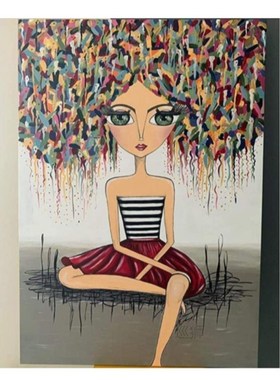 Acrylic Paints 12x60ml Art Colors Bottles Supplies Brush Can