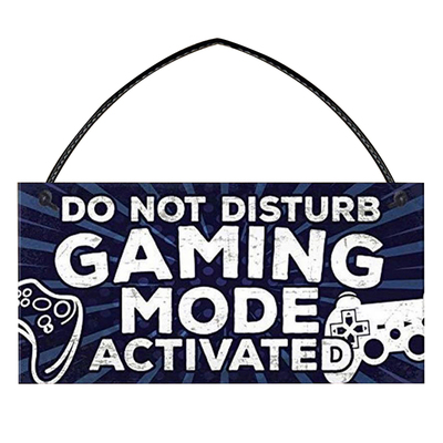 Do Not Disturb Door Signs for Game Lovers, Wood Letter