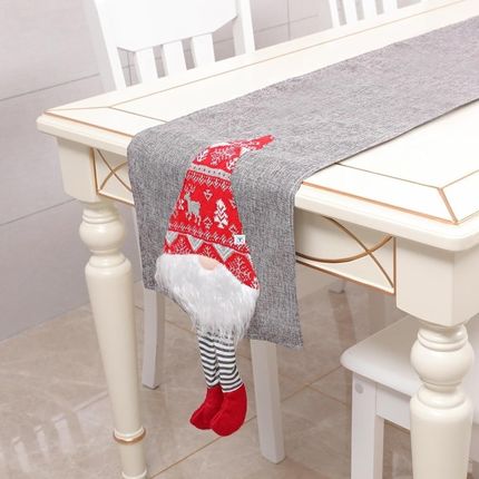 Christmas decoration faceless doll table runner
