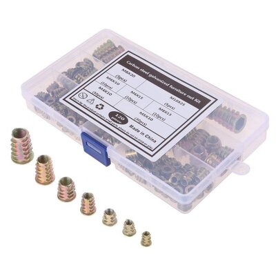 120 Pcs Assorted Hex Drive Head Screw In Insert Nuts M4 M5 M