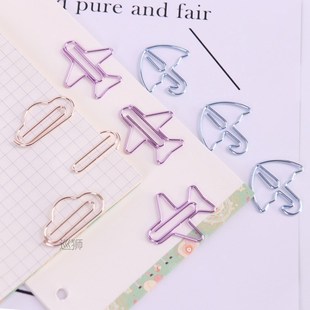 12PCS/lot Cartoon Shape Mini Paper Clips Kawaii Stationery C