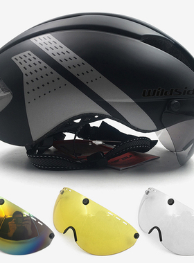 Aero helmet tt time trial cycling helmet for men women goggl