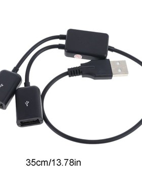 USB OTG Hub Cable USB 2.0 Male to Double Female Plug Adapte