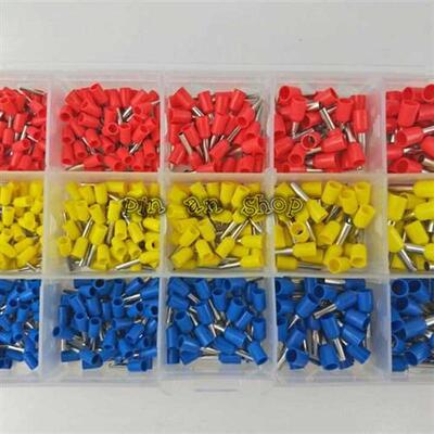 600Pcs / BOX Insulated Cord End Terminal Bootlace Cooper Fe