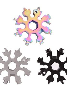 18In1 Snowflake Wrench Tool Outdoor Multitool Spanner Hex