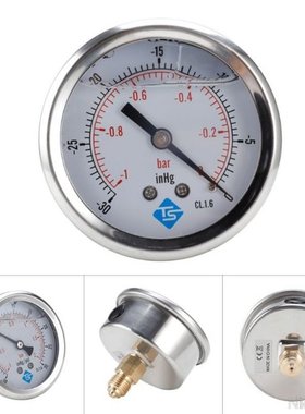 Compound Pressure Vacuum Gauge Glycerine Filled 68mm -1~0/1/