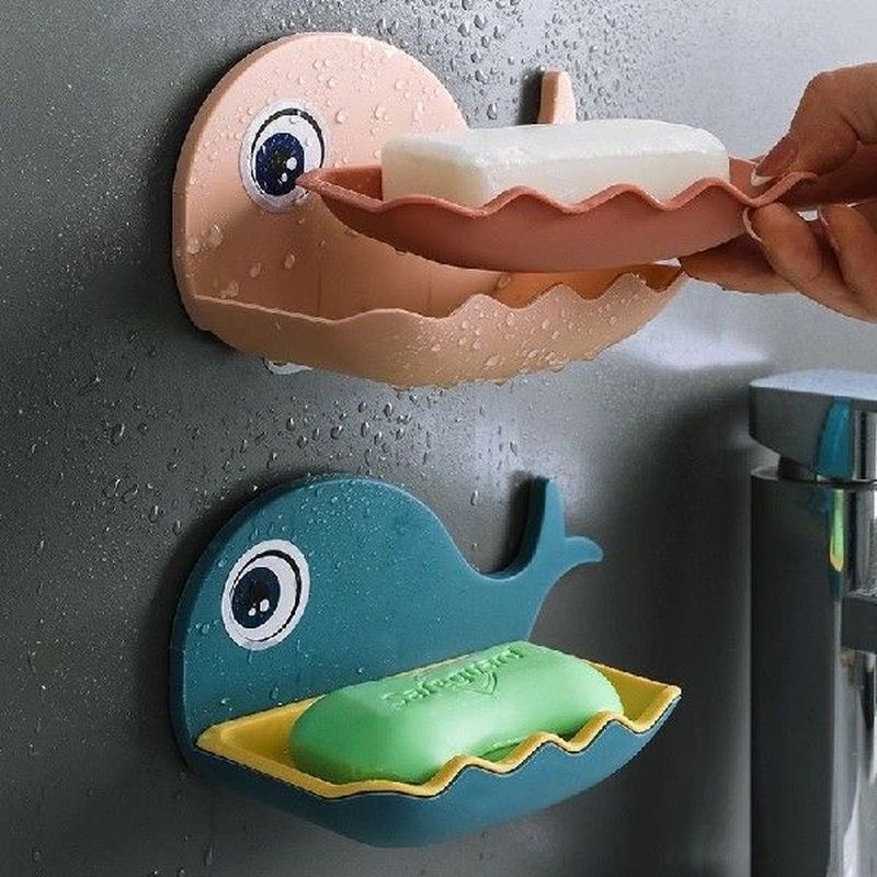 Cute Cartoon Whale Bathroom Soap Dish Holder Bathroom Soaps