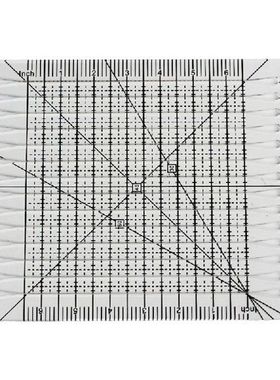 Slotted Quilting Ruler Squared Acrylic Fabric Cutting