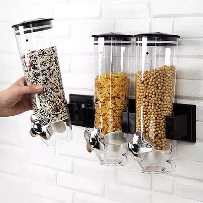 Wall-Mounted Cereal Dispenser Bottle Tank Kitchen Storage
