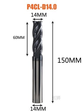 Solid Carbide roughing end mill 4 flute CNC Milling Cutter B