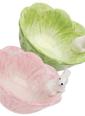 Bowl Bowls Bunny Easter Cabbage Dessert Salad Ceramic Candy