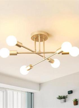 Ceiling Lamp Vintage Multiple E27 Lamp Base Black/White/Gold