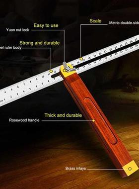 Angle Rulers Gauges Tri Square Sliding T-Bevel With Wooden /