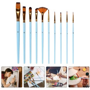 10pcs Paint Brushes Artist Painting Supplies for Acrylic Wat