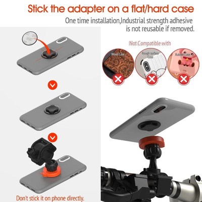 Bike Phone Mount Detachable Adjustable 360° Rotation wit