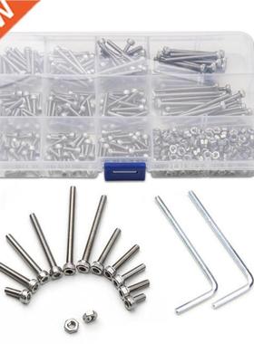 440PCS Stainless Steel Cylinder Head M3 Hexagon Hex Socket C