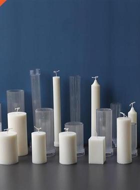 Various acrylic plastic candle molds Classical striped Roma