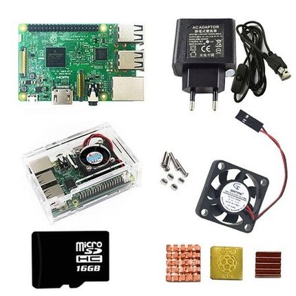 Four Raspberry Pi3 Foundation Kits Acrylic Case/ABS case EU/