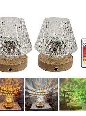 Acrylic Crystal LED Bedside Lamp USB Charging Decorative