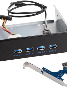 4 Ports USB 3.0 Front Panel Splitters HUB USB 3.0 PCI Expres