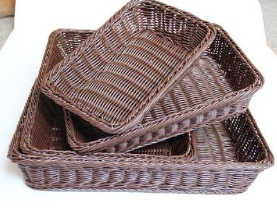 1PC Handmade Rattan Bread Baskets Bread Baskets Dried Fruit