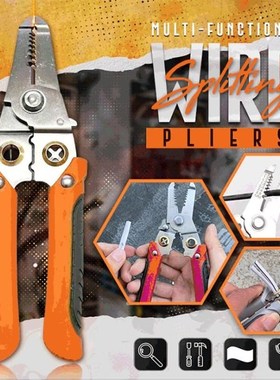 Multi-functional Wire Splitting Pliers Crimper Cable Cutter