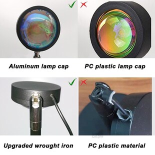Rgb Sunset Lamp 16 Colors Remote App Bluetooth Aluminum Lens