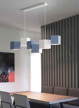 Simple modern color chandelier LED quadrangular Pendant lamp