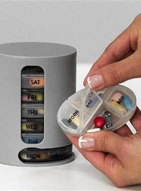 28 Grids Pill Boxes Color Portable Pill Case Organizer Set